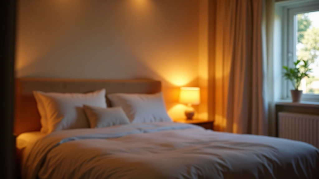 Bedroom with layered lighting including bedside lamps, overhead fixtures, and accent wall lighting for visibility