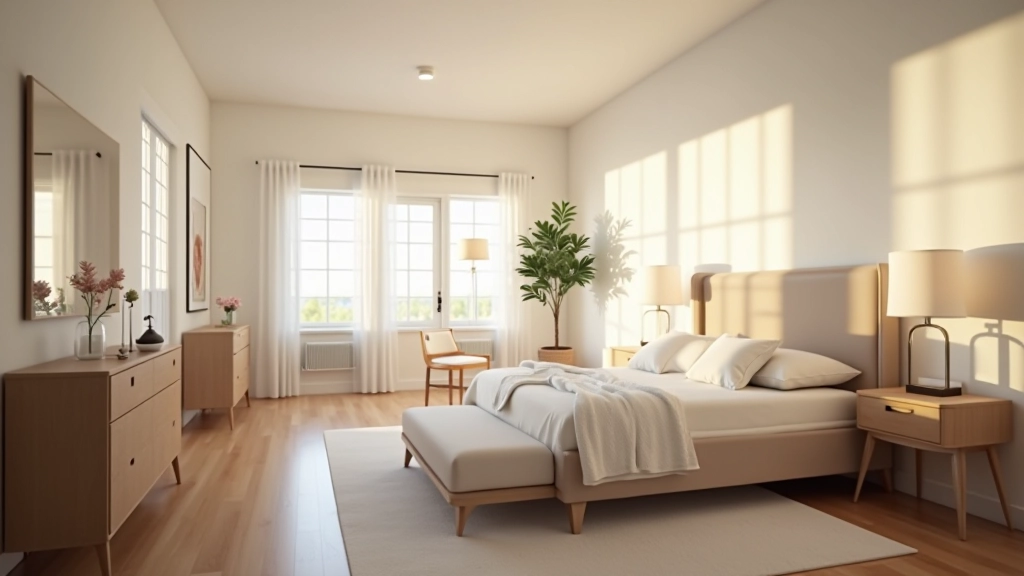 Accessible bedroom with grab bars and adjustable bed