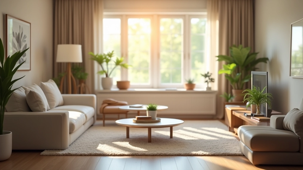 Comfortable modern living room with ergonomic furniture and accessible design