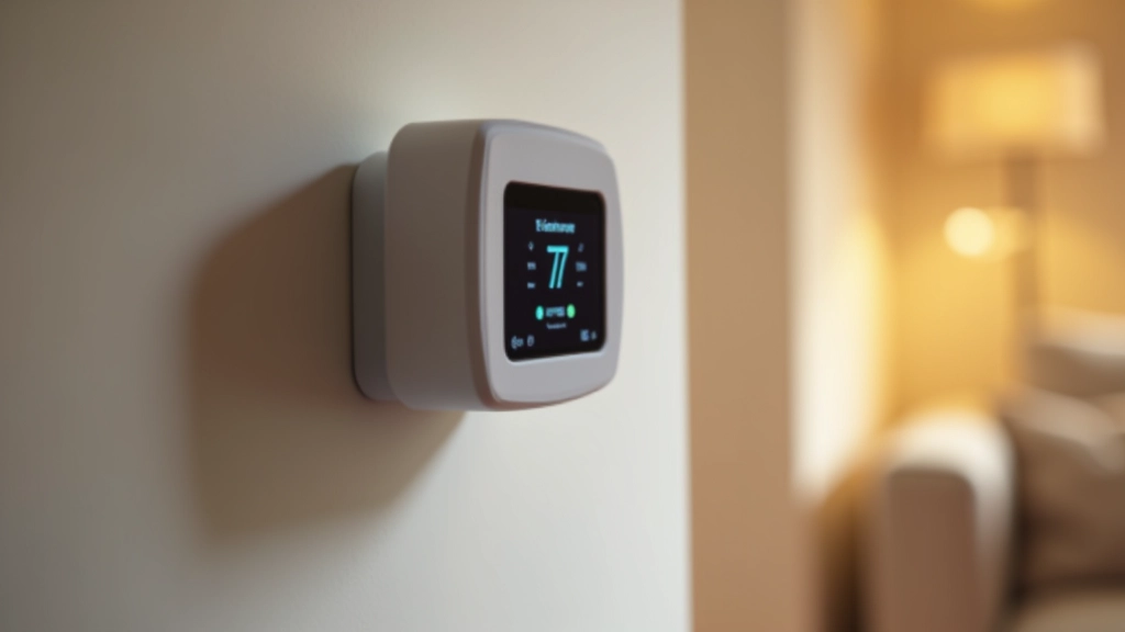 Smart home temperature control interface on wall