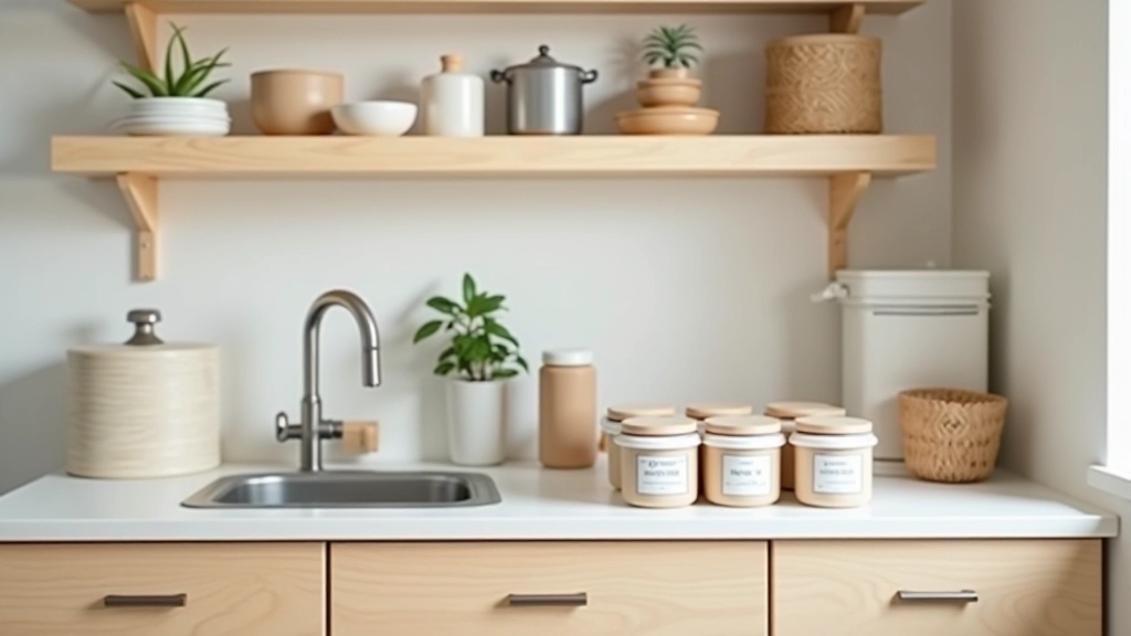 Organized home storage with labeled containers